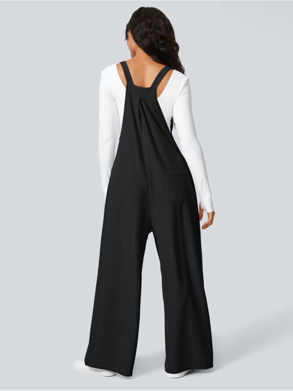 HALARA Black Wide-Leg Overall Jumpsuit - Picture 4 of 10